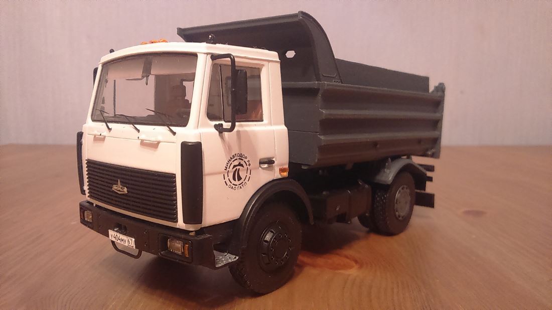 Minsk workaholic-strong men - dump trucks MAZ-5551 - My, Auto, Truck, Maz, , Car modeling, Toys for adults, Dump truck, Building, Longpost