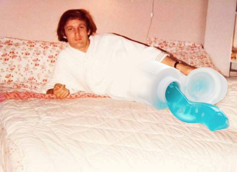 Bath president. Young Trump in a bathrobe got into a photoshop battle. - Donald Trump, The president, USA, , Humor, Longpost, GIF, Robe