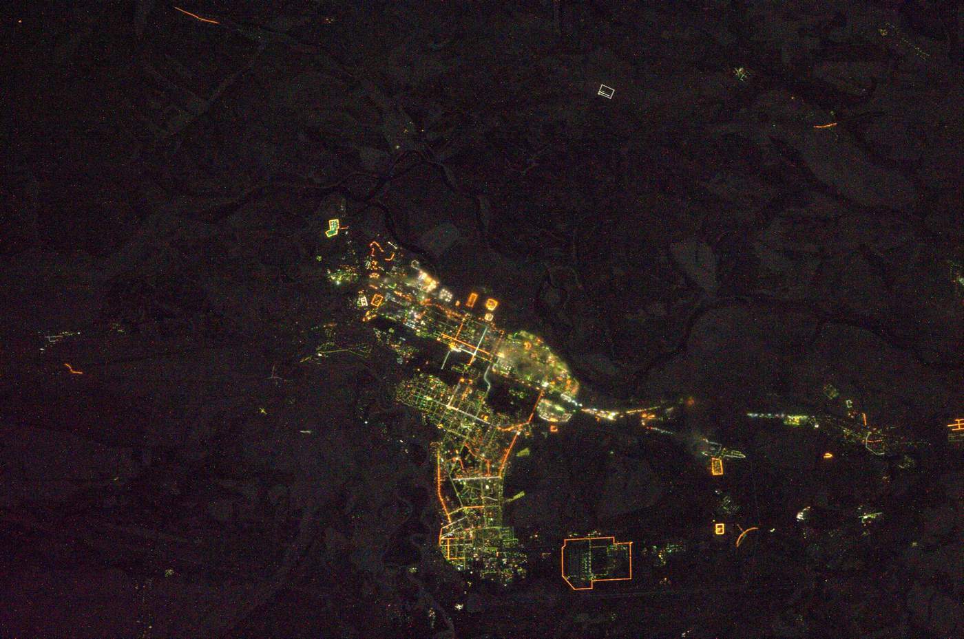 Night cities of the world, view from the ISS - Space, Town, Night city, ISS, Longpost