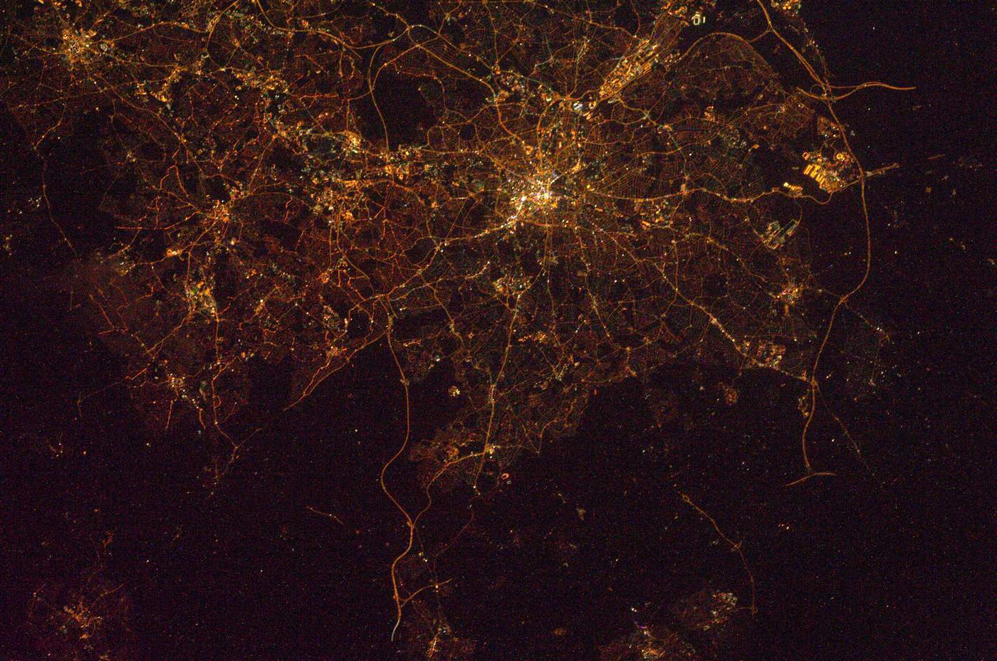 Night cities of the world, view from the ISS - Space, Town, Night city, ISS, Longpost