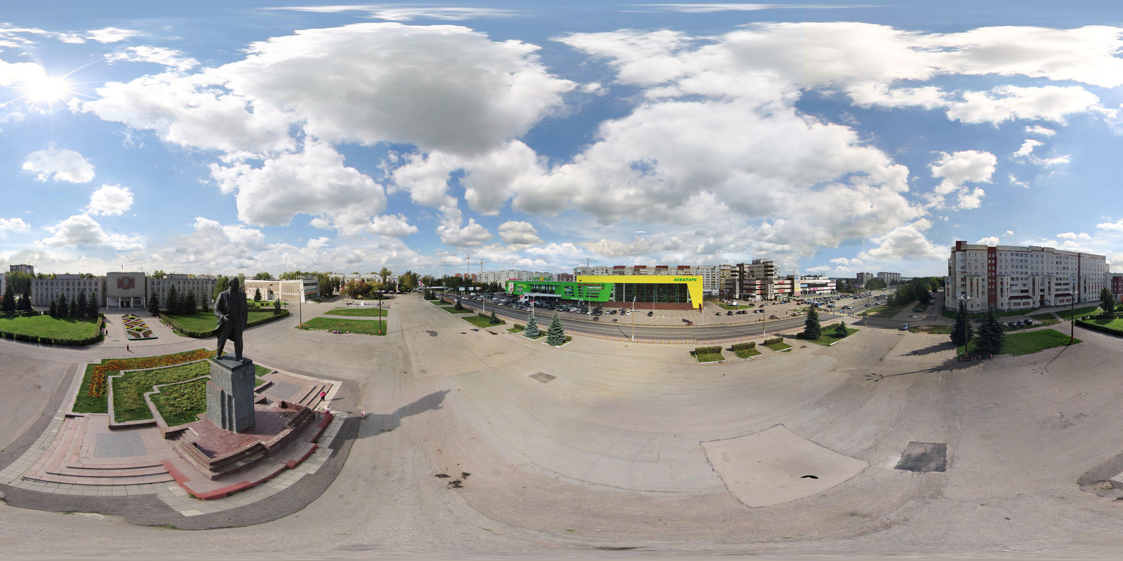 Virtual tour of Kstovo from the ground and bird's eye view - My, Virtual tours, Kstovo, Quadcopter, Aerial photography