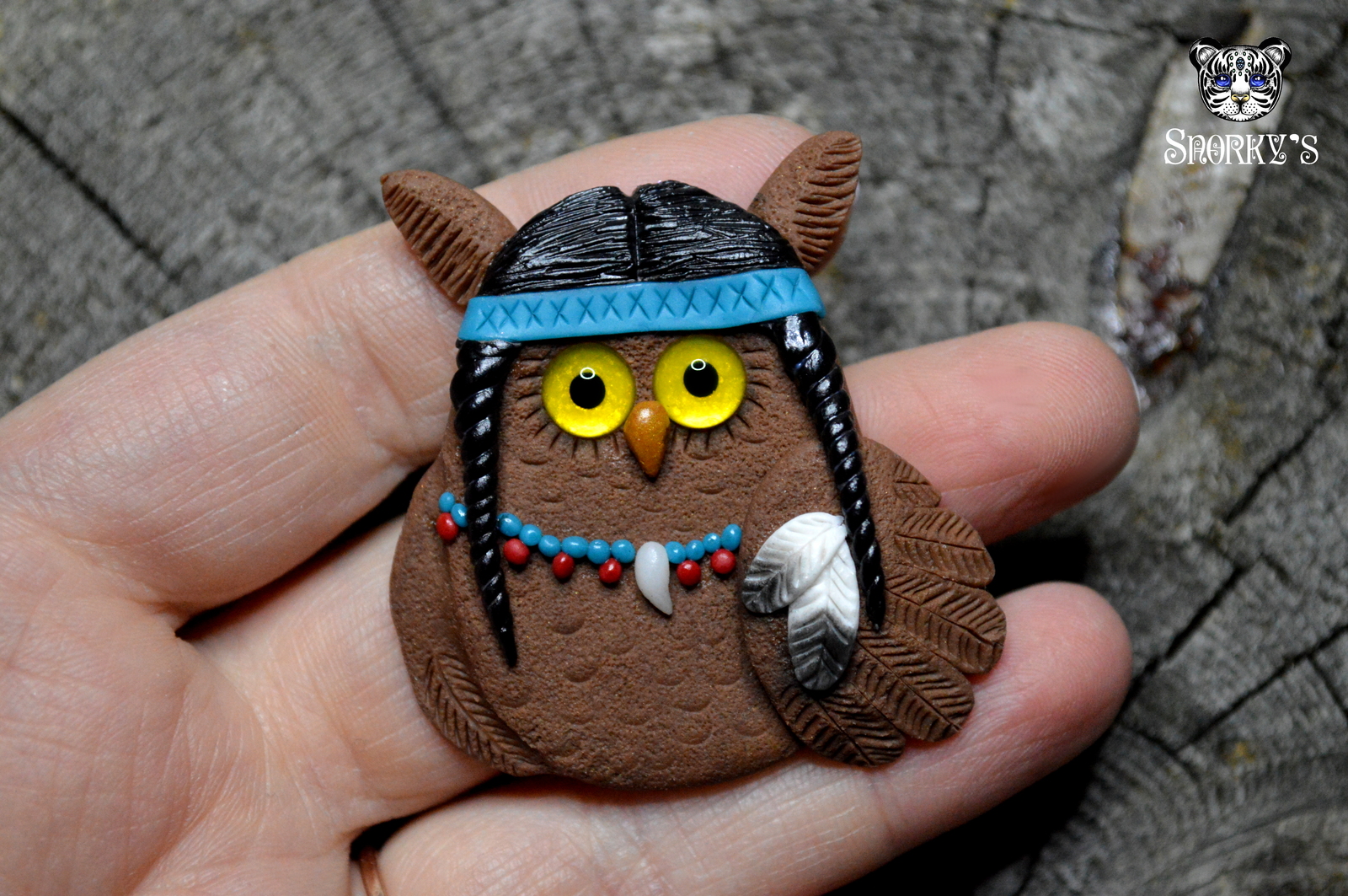 Owls, owls) Handmade from polymer clay - My, Polymer clay, Owl, Викинги, Shaman, India, With your own hands, Longpost, Shamans