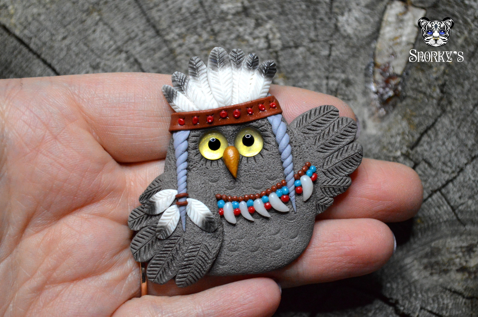 Owls, owls) Handmade from polymer clay - My, Polymer clay, Owl, Викинги, Shaman, India, With your own hands, Longpost, Shamans