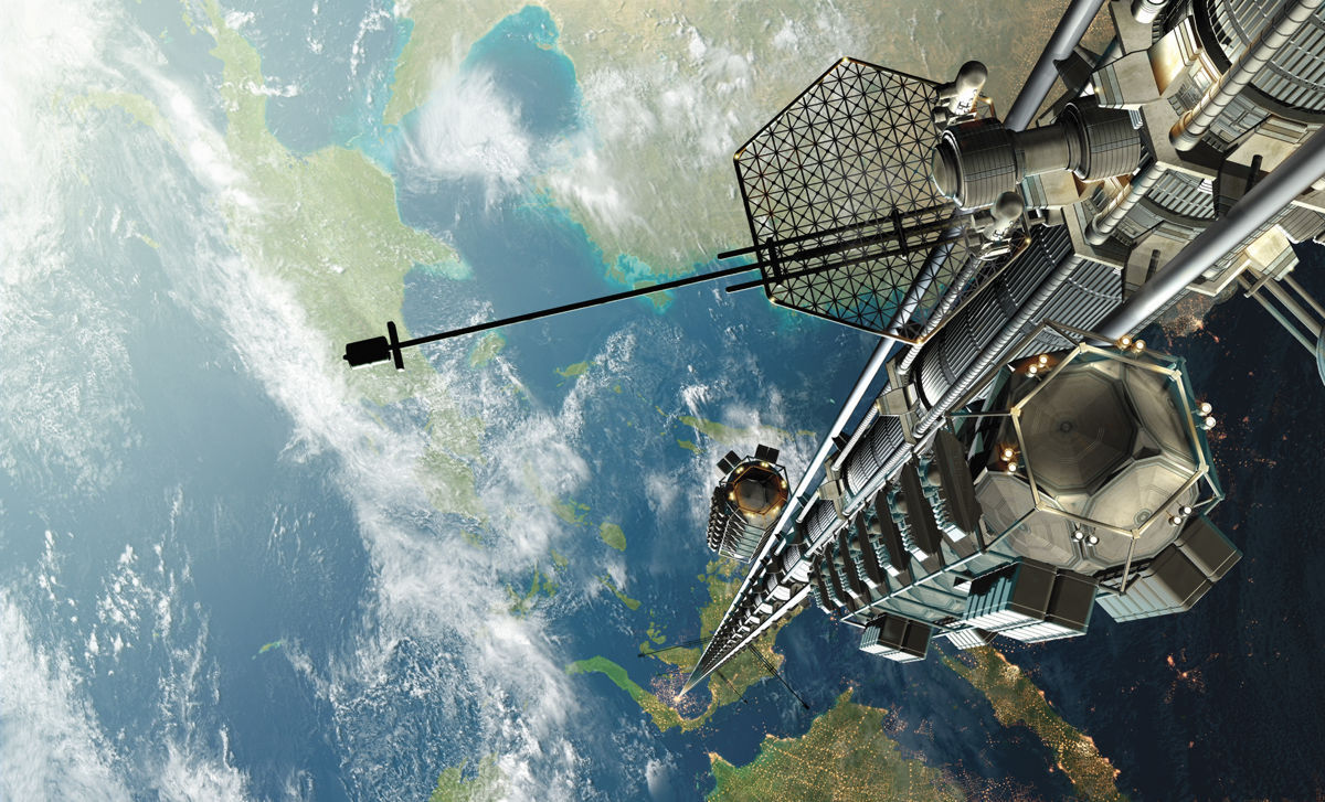 Space elevator - orbital elevator, The science, Space