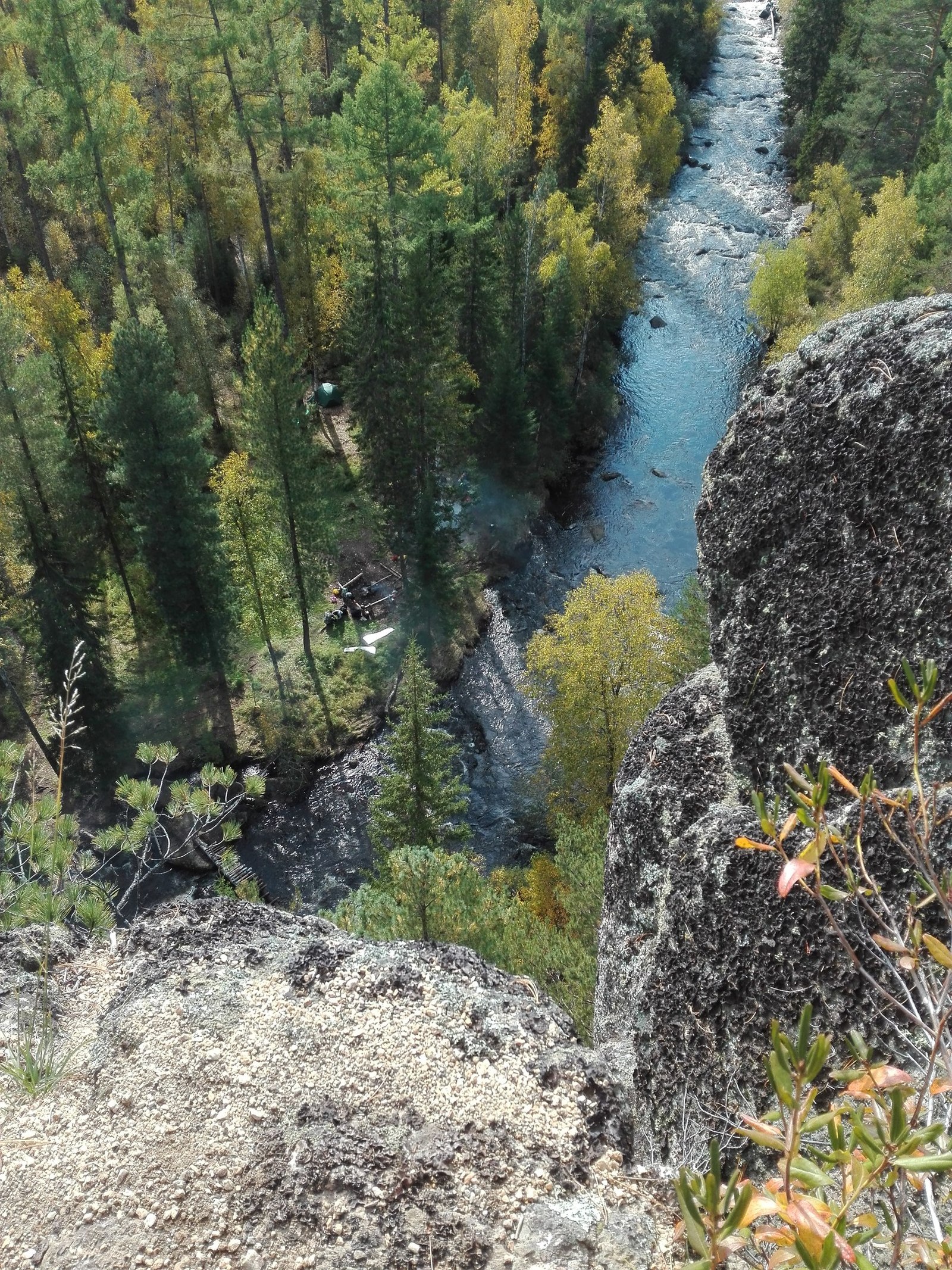 View of the river from the rock - My, River, Summer, 