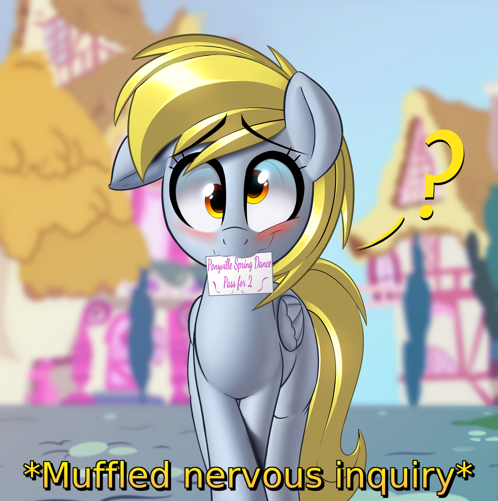 I forgot all the words - My little pony, Derpy hooves, , PonyArt