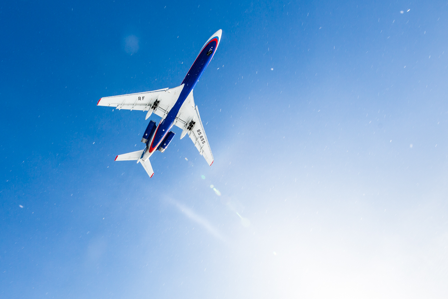 The Most Open Sky - My, Tu-154, Airplane, Sky, Air force, The photo