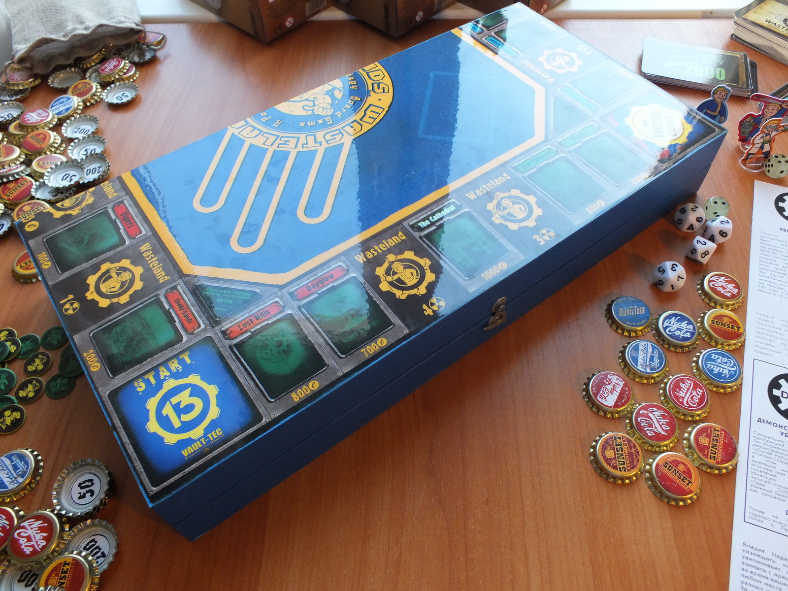 Peekaboo's Gift for the Holidays: Fallout Board Game. - My, With your own hands, Monopoly, Fallout, Fallout 1, Presents, February 23, Board games, Longpost