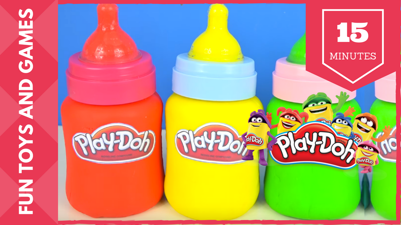 Learn Colors with Play Doh Modelling Clay Baby Milk Bottles. - My, Video, iPhone 7, 