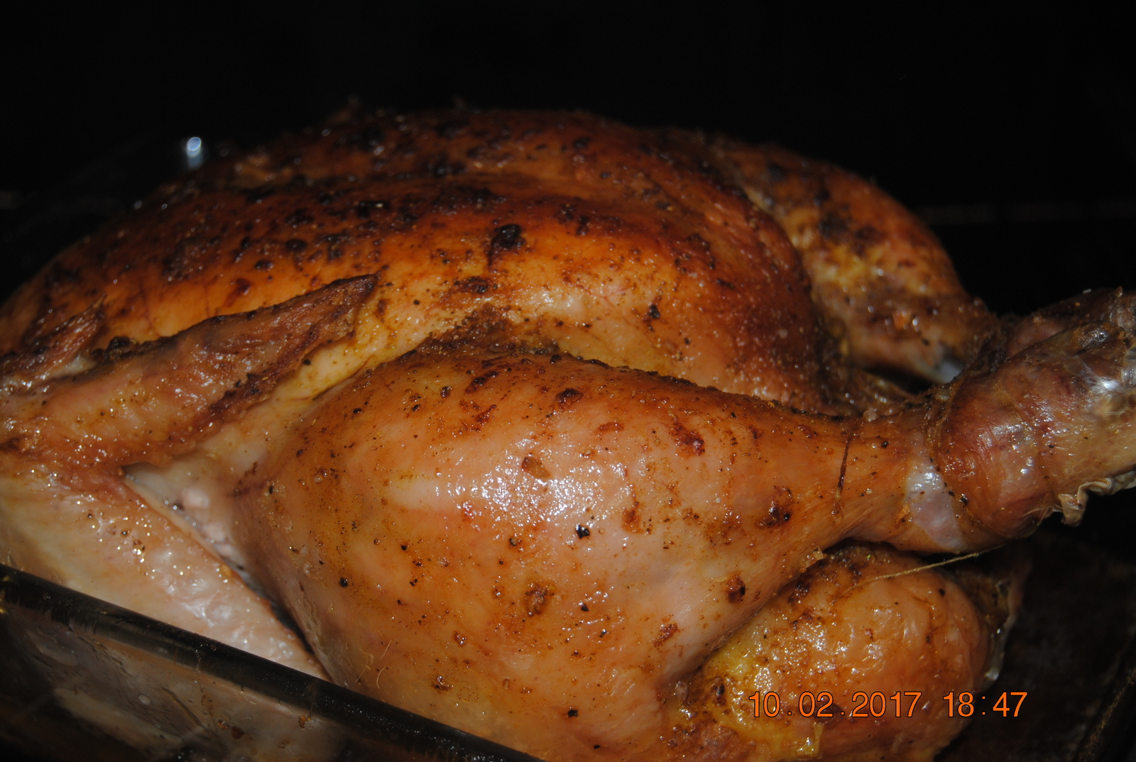 Too lazy to cook dinner, then bake chicken today - My, Hen, Cooking, Dinner, Garlic, , , Longpost