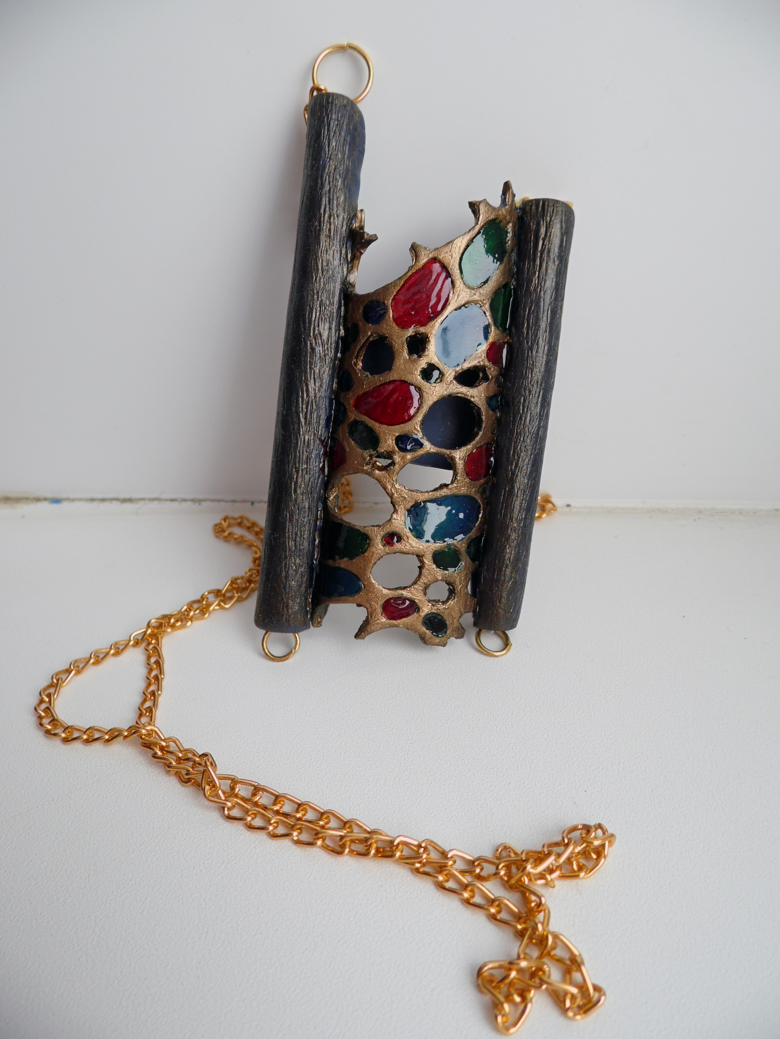 Gaudi on the Neck - My, Polymer clay, Handmade, , Antoni Gaudi, Needlework, , Creation, Longpost