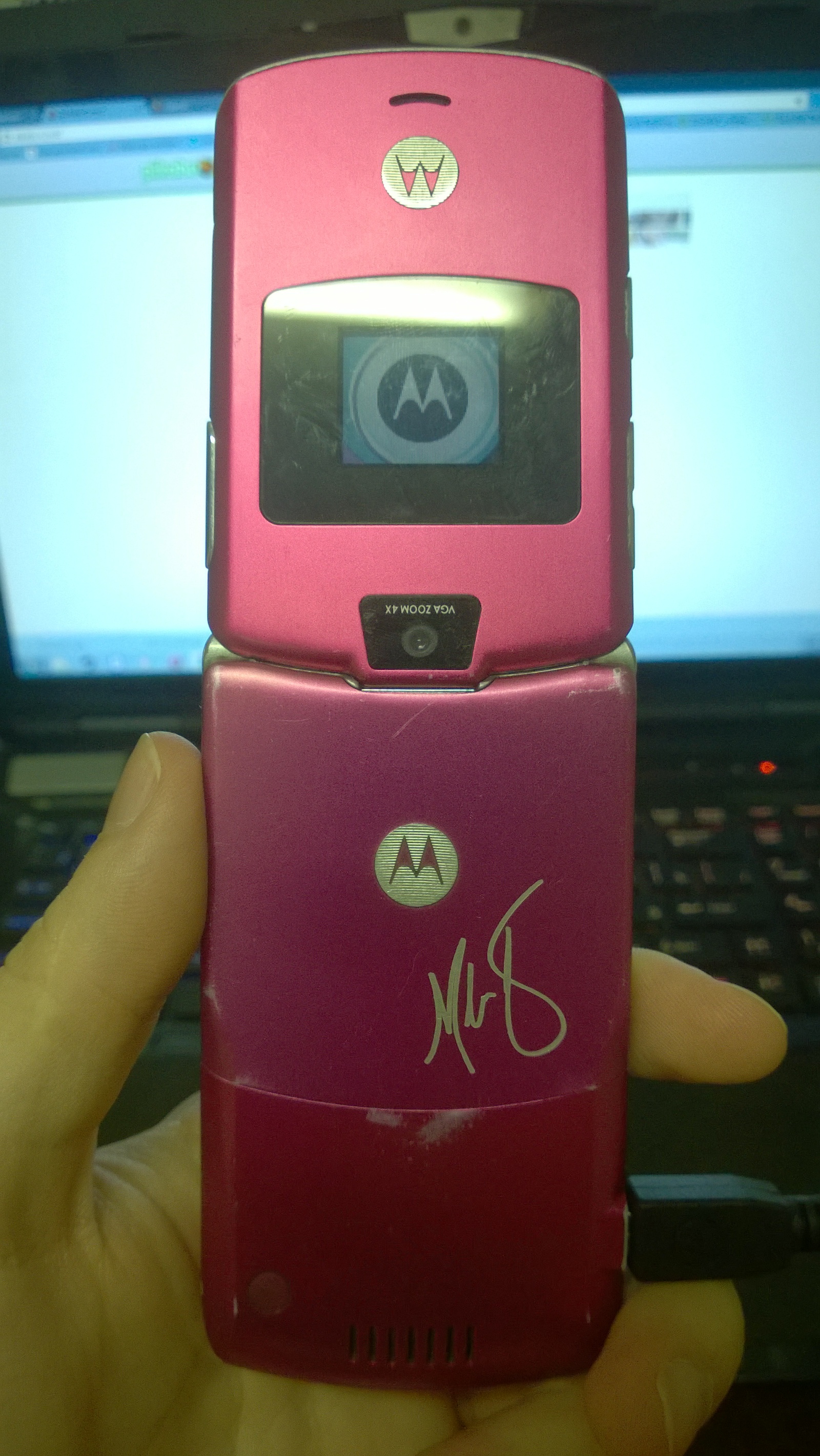 Motorola Pink RAZR V3 Limited edition Maria Sharapova - Моё, Motorola RAZR V3, Розовый, Limited Edition, Maria Sharapova, Мария Шарапова, Телефон, Видео, Длиннопост