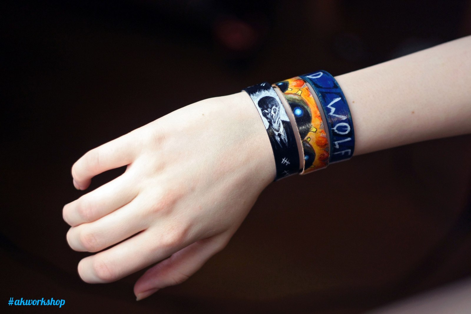 Doctor Who inspired leather bracelets - My, My, Leather, Handmade, , Acrylic, Video, Longpost