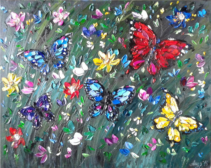 My palette knife painting) - My, Creation, Oil painting, , Impasto, , Palette knife, Longpost