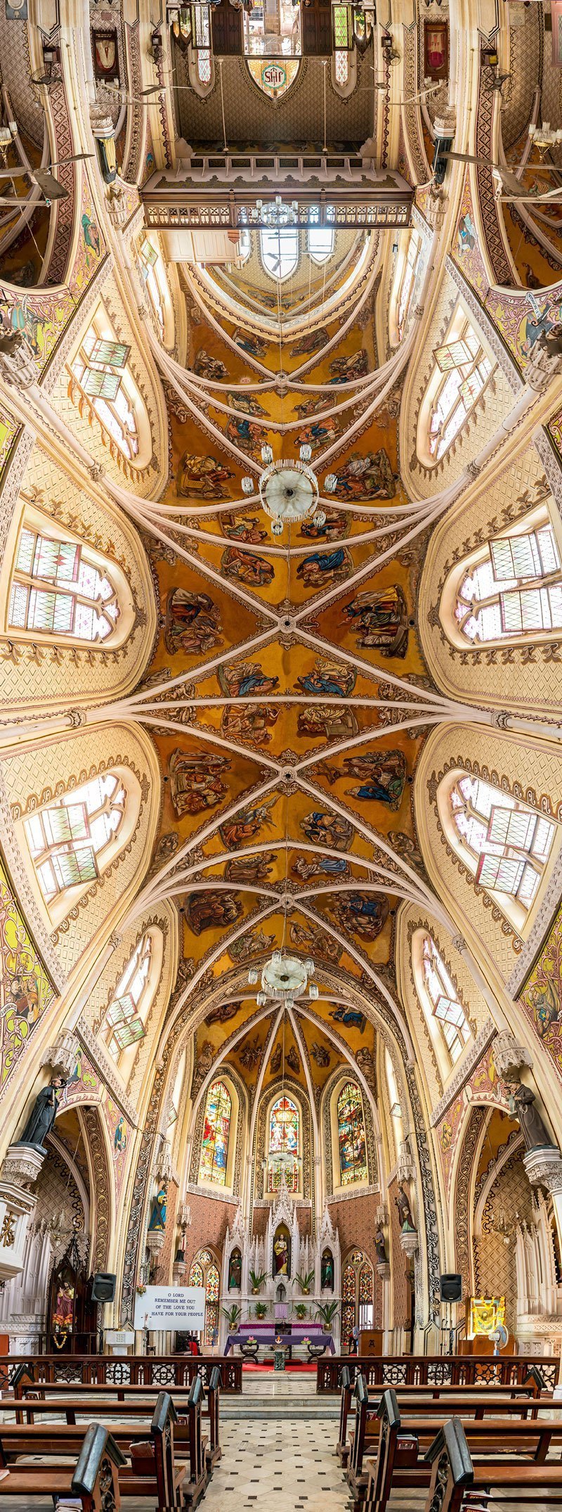 Vertical panoramas of church ceilings - Панорама, Church, The photo, Temple, , Ceiling, Longpost