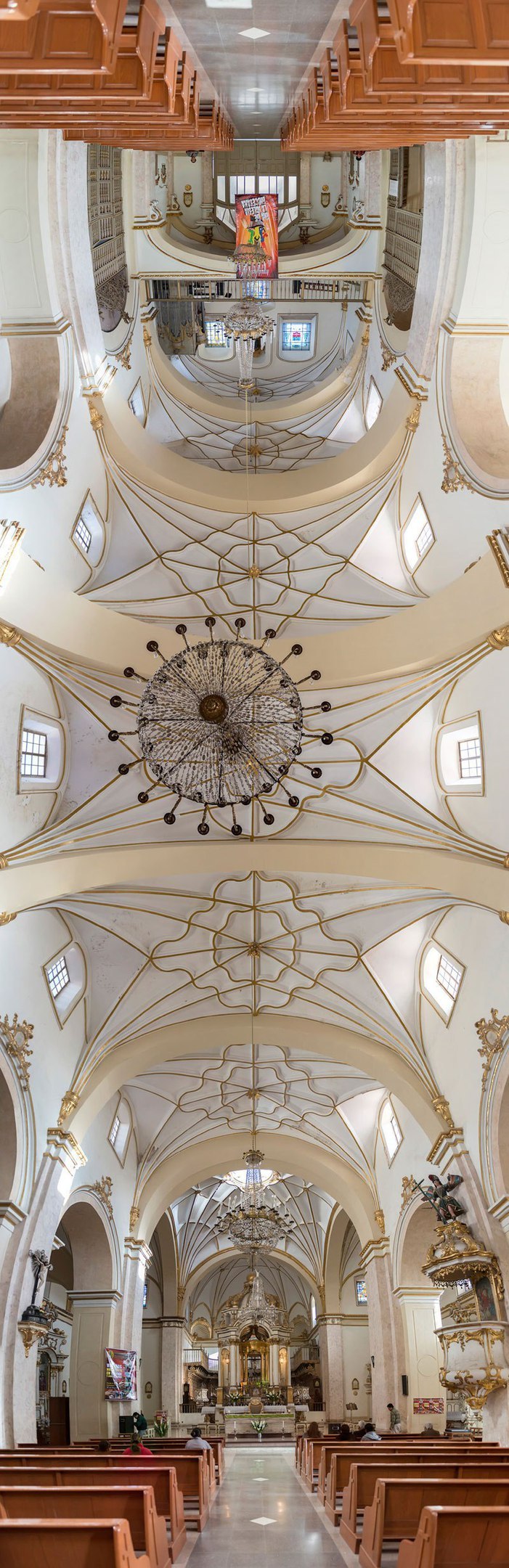 Vertical panoramas of church ceilings - Панорама, Church, The photo, Temple, , Ceiling, Longpost