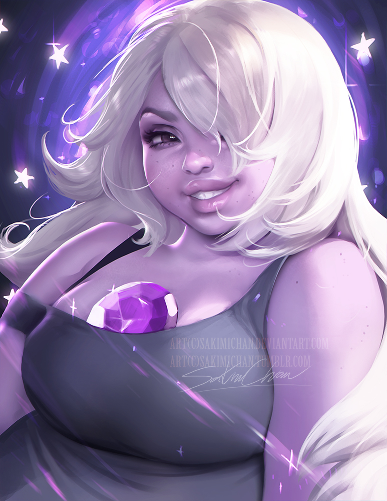 Crystal Gems - Pearl, Garnet, Amethyst, Steven universe, Art, Longpost, Sakimichan