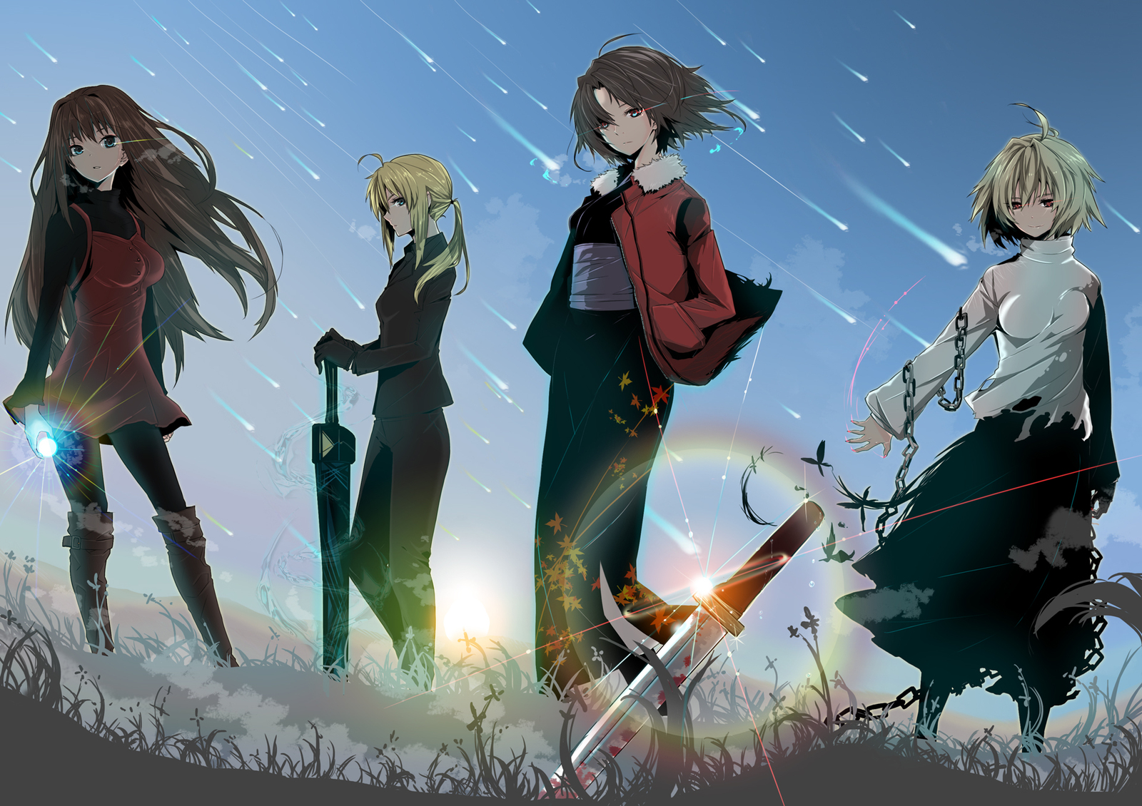 Type-Moon Characters - Anime, Anime art, Type-Moon, Nasuverse, Saber, Arcueid Brunestud, Ryougi shiki, Aozaki aoko