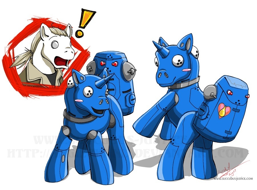 My Little Tachikoma - My Little Pony, Кроссовер, Понификация, Призрак в доспехах, Batou, Tachikoma