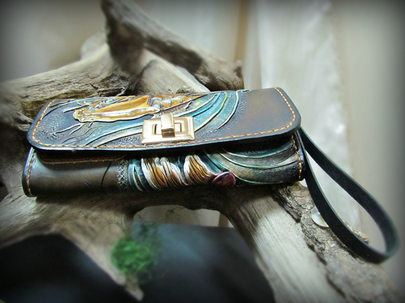 Women's handmade purse - My, , Leather products, Longpost