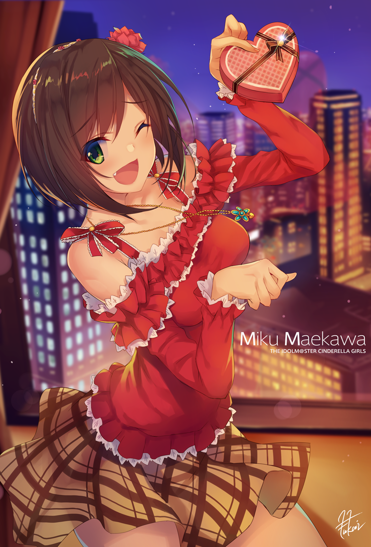 Anime Art - Аниме, Anime Art, Idolmaster, Idolmaster Cinderella Girls, Miku Maekawa, День святого Валентина