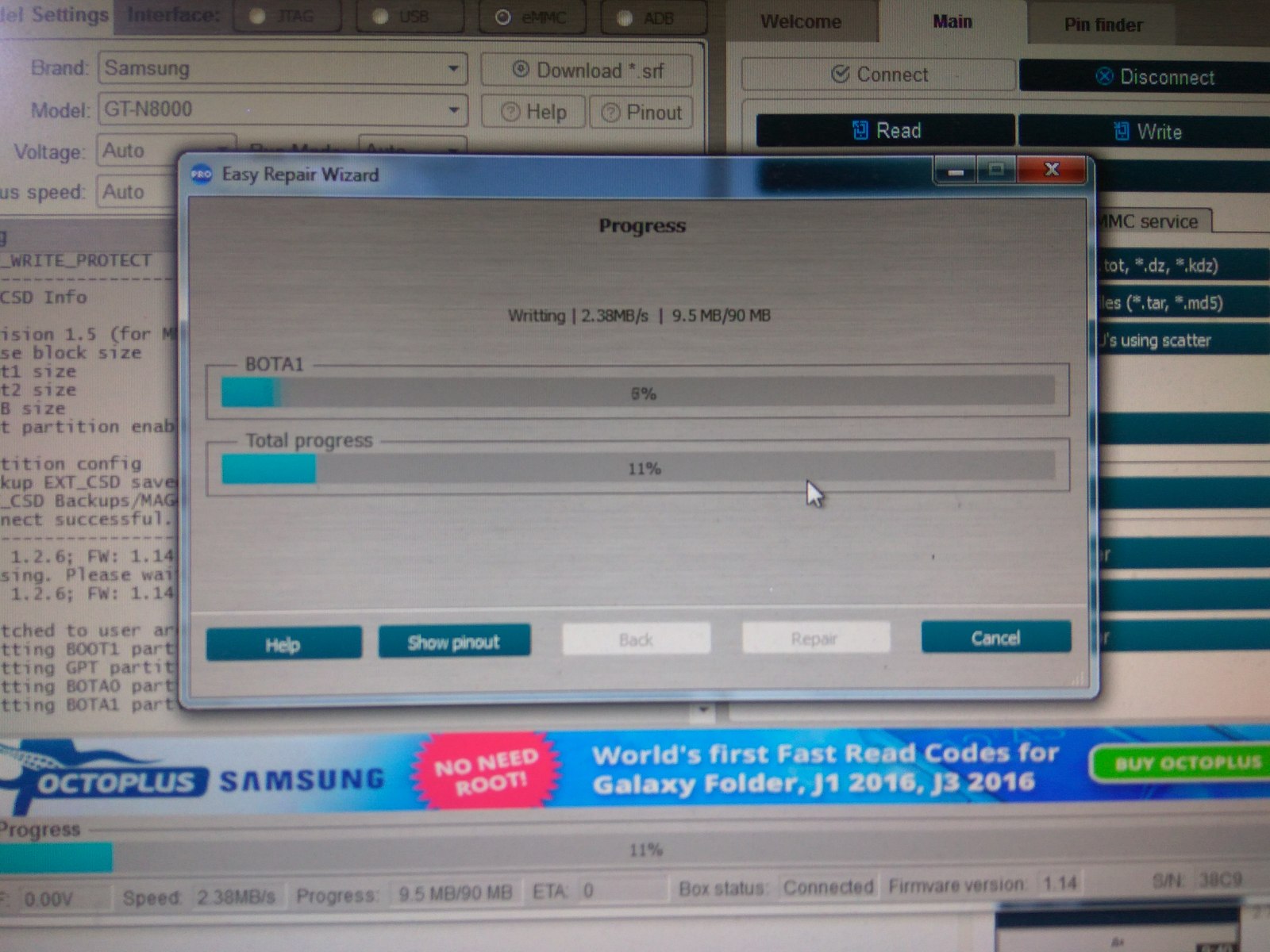 Replacing emmc on Samsung N8000 - My, Tablet repair, Repairers Community, Repair of equipment, The photo, Монитор, Longpost