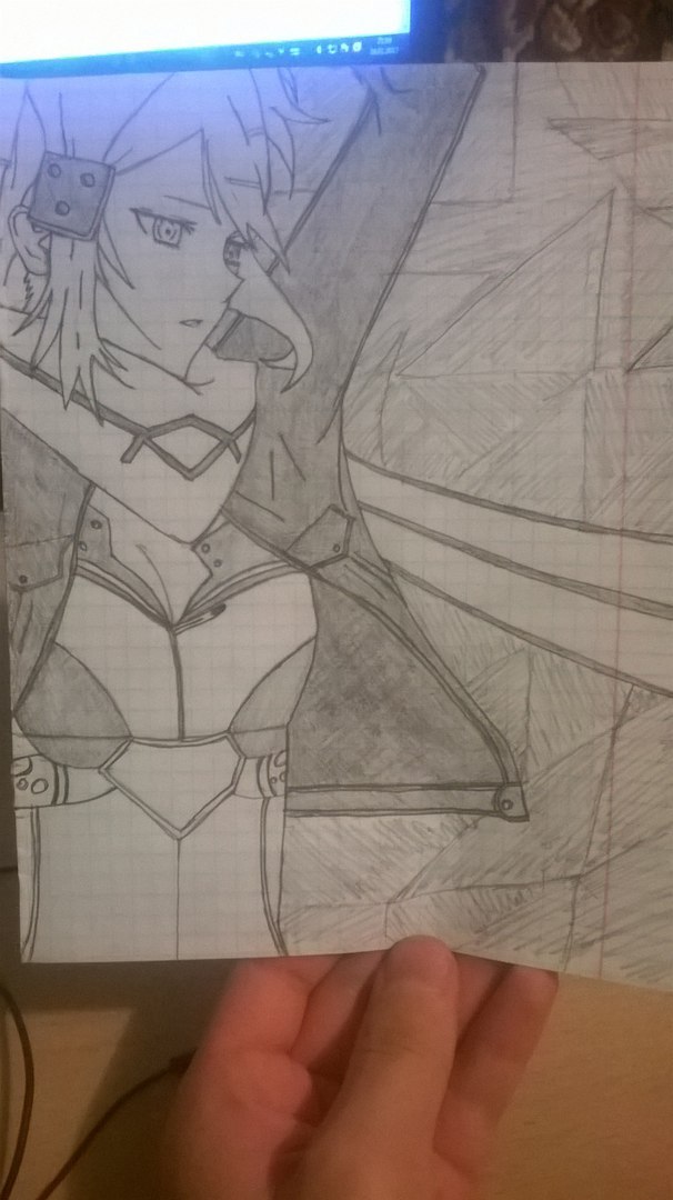 Drawing - My, Shino asada, Sword Art Online, Drawing, Rukozhop