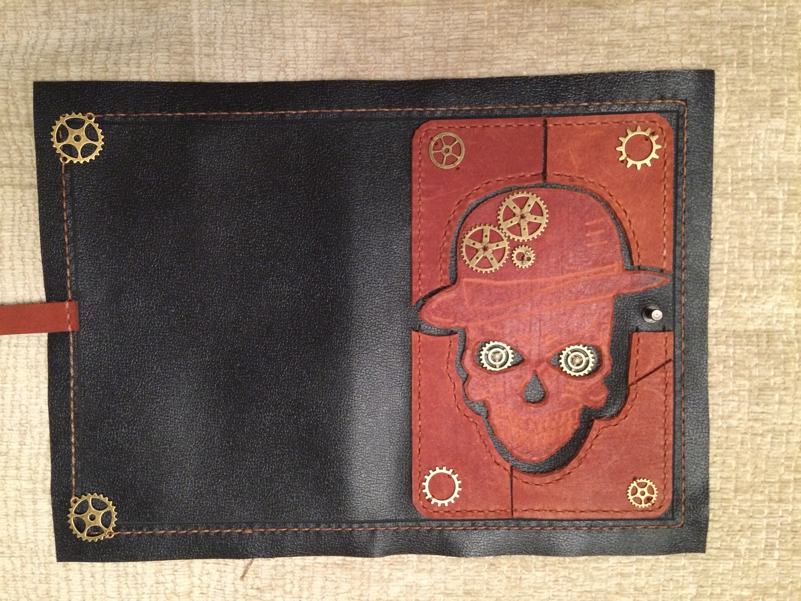 Leather diary cover - My, Leather, With your own hands, Rukozhop, Longpost