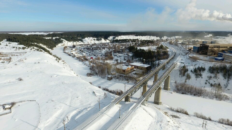 Railway Bridge DJI Phantom 4 - My, DJI Phantom, Dry Log