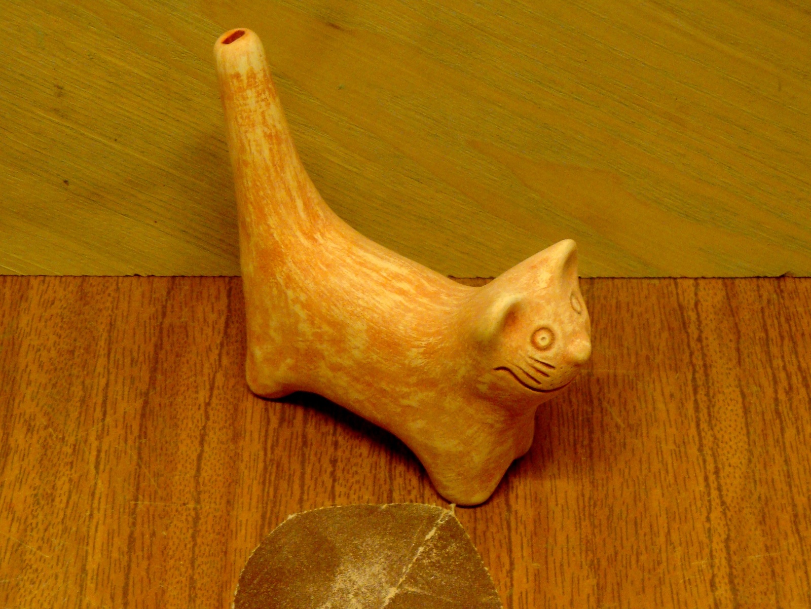 Ceramic cat whistle. Continuation (firing and coloring). - My, cat, , Ceramics, Tin whistle, Longpost