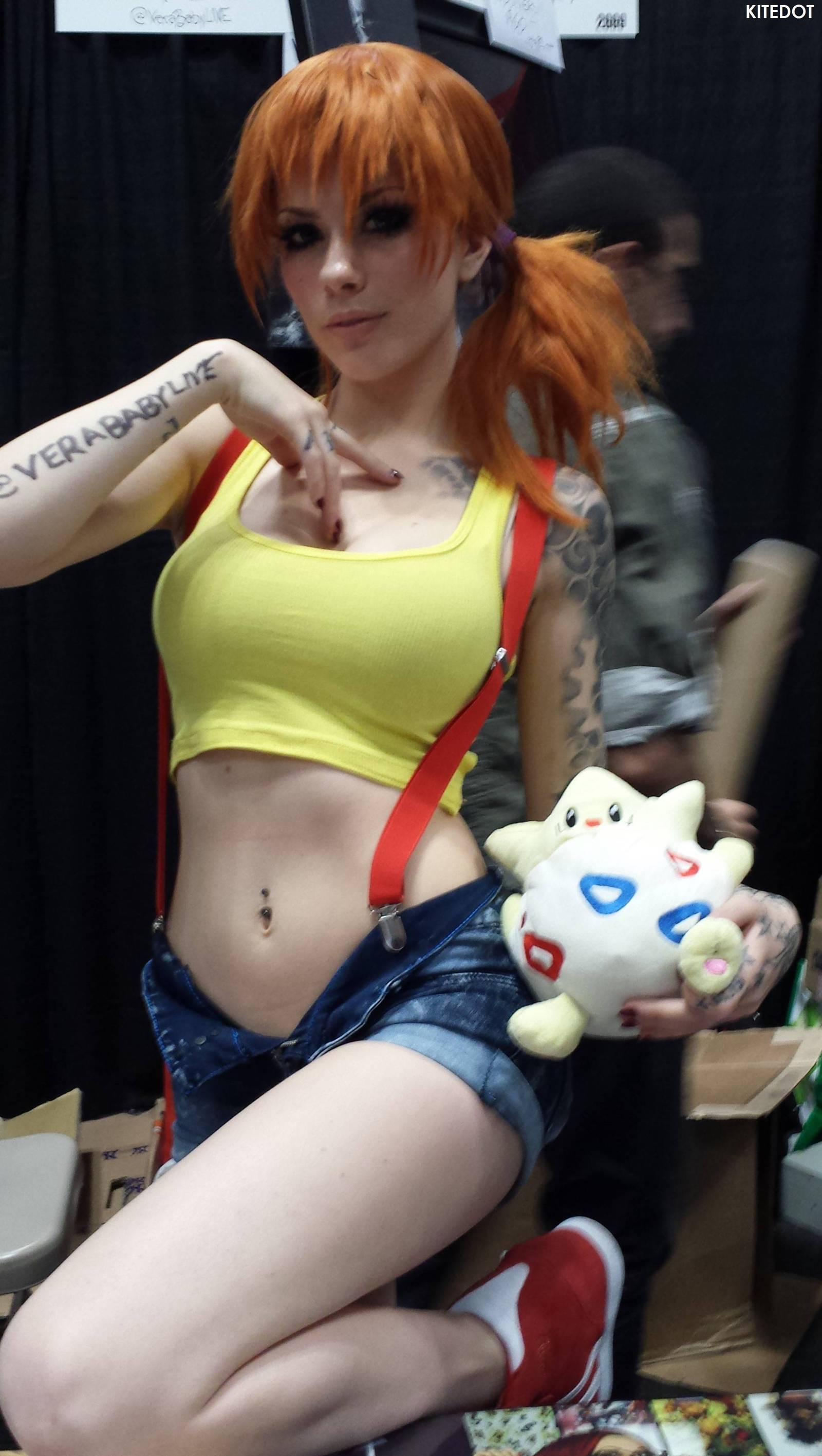 A little charming Misty - NSFW, Misty, Cosplay, Pokemon, Strawberry, Girls, Cartoons, Longpost