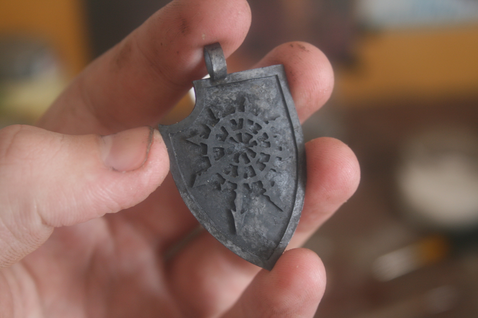 Pendant with the symbol of Chaos - My, Handmade, Pendant, Decoration, Warhammer, Chaos, Longpost