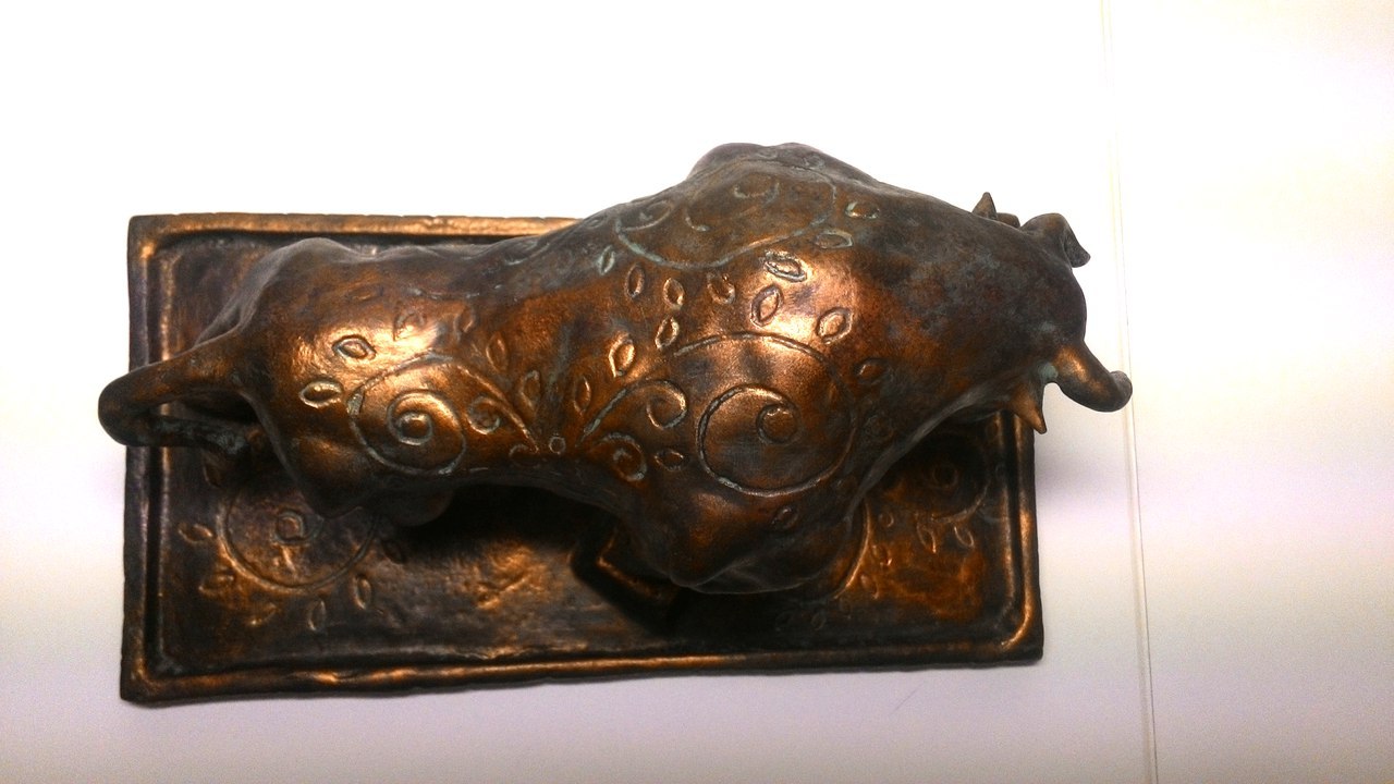 bronze bull - Pepakura, Papercraft, With your own hands, Handmade, Friday, Bull, The statue, Longpost, Sculpture