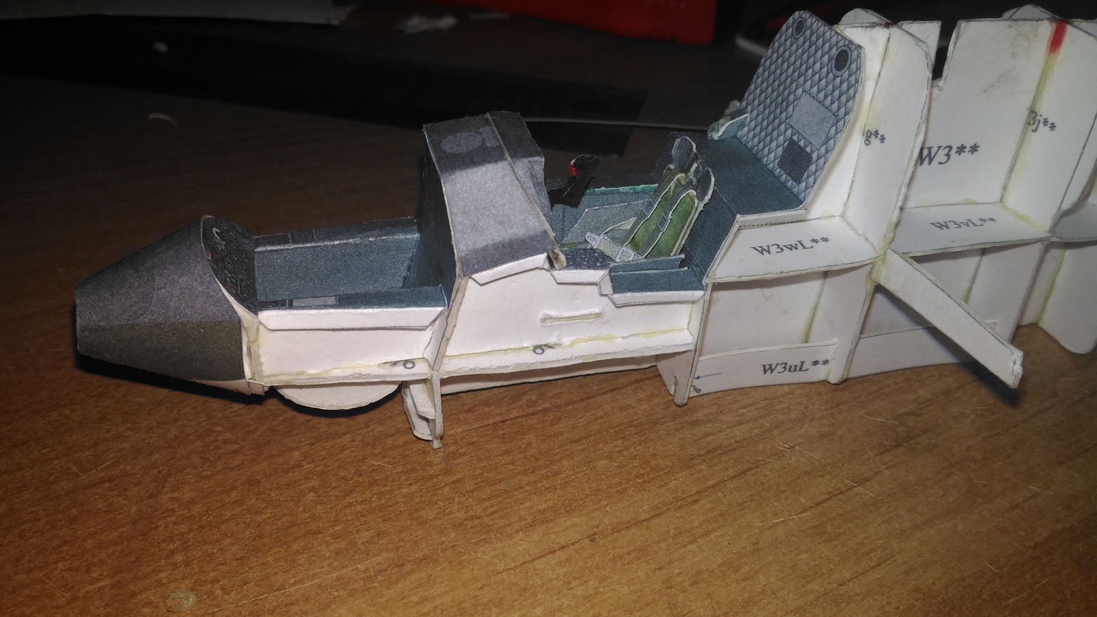 AH-1G made of paper - part one: cockpit and fuselage - My, Modeling, Paper modeling, Aviation, Vietnam, Longpost, Papercraft