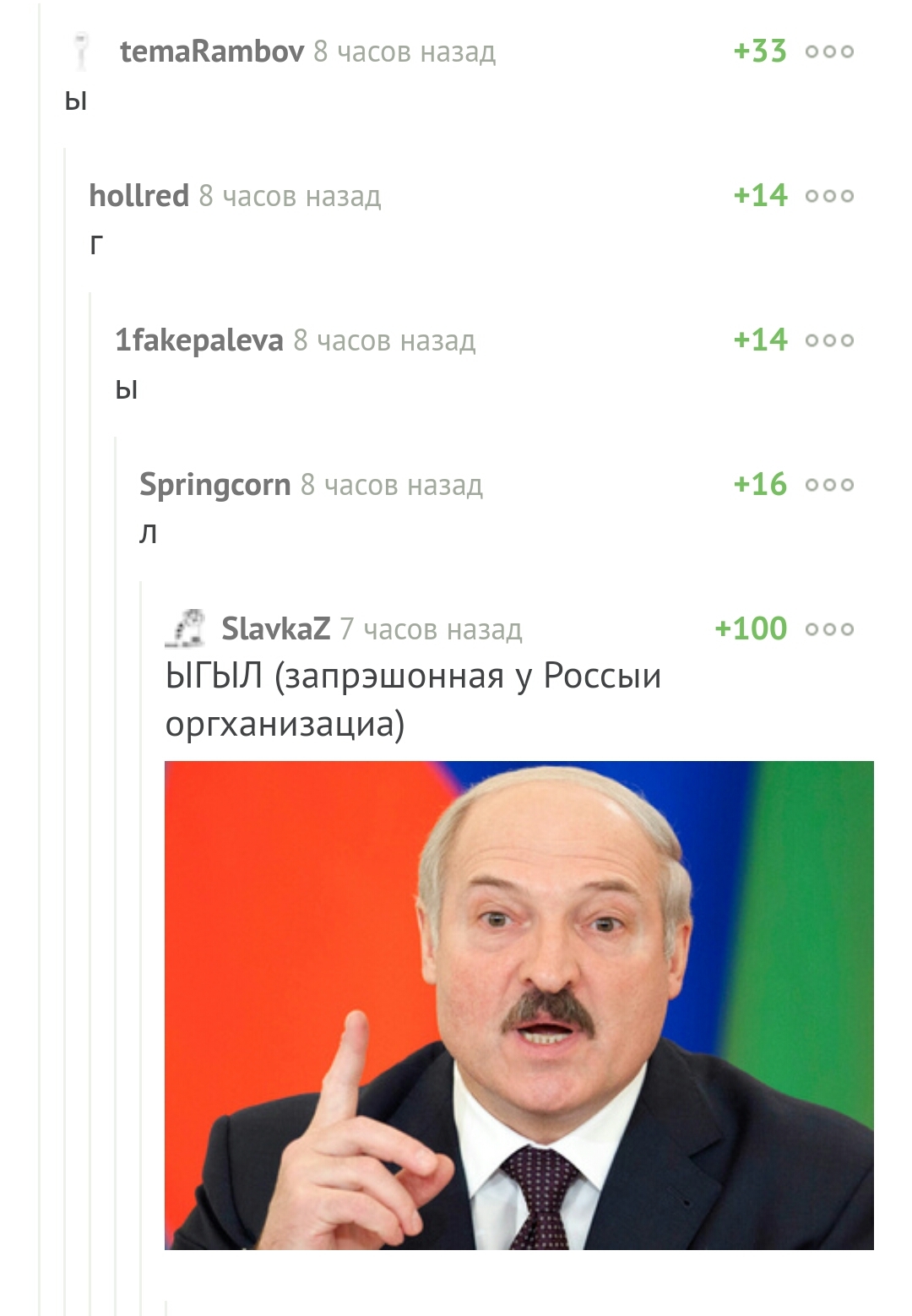 Amused - ISIS, Alexander Lukashenko, Screenshot, Comments