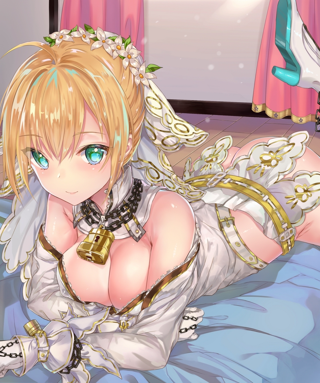 Fate Extra / Saber Bride. Anime Art. - Anime, Games, Anime art, Art, Saber, Fate grand order, , Fate