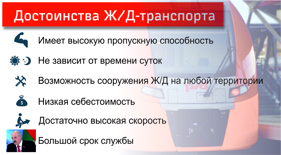 Не мог подобрать иконку для последнего пункта, Александр Григорьевич  выручил - Моё, РЖД, Презентация, Дизайн, Александр Лукашенко, Железная Дорога