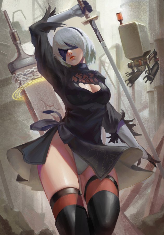 Anime art - NIER Automata, NIER, Аниме, Anime Art