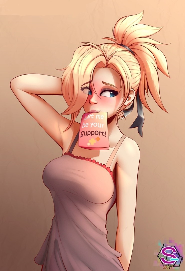 Just Mercy - Mercy, Overwatch, Art, The 14th of February, Valentine, February 14 - Valentine's Day