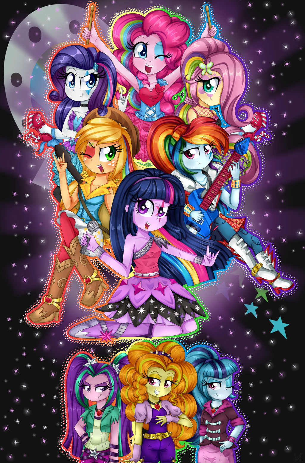 Певуньи - My Little Pony, Equestria Girls, Mane 6, Dazzlings