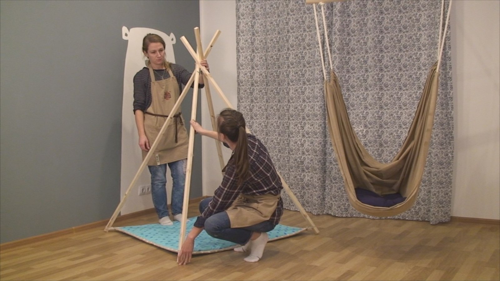 Как сделать вигвам (шалаш, палатка) для детей своими руками