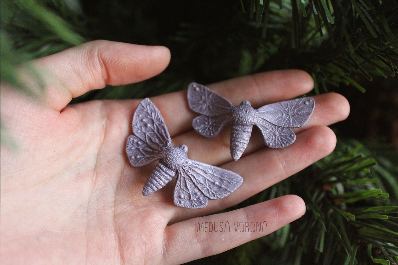 Little winter moths (decorations) - My, My, Magic, Butterfly, , Winter, Patterns on the window, With your own hands, Decoration, Longpost