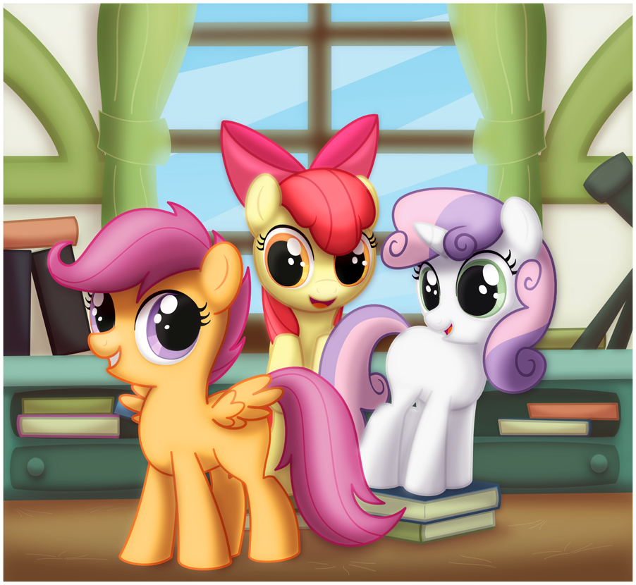 The Cutie Mark Three - My little pony, PonyArt, Sweetie belle, Applebloom, Scootaloo, Cutie mark crusaders, 