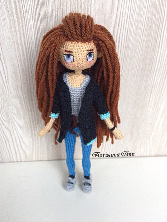 My third doll - My, Doll, Handmade, Needlework, Crochet, Amigurumi, Interior doll, Knitting, Author's toy, Longpost