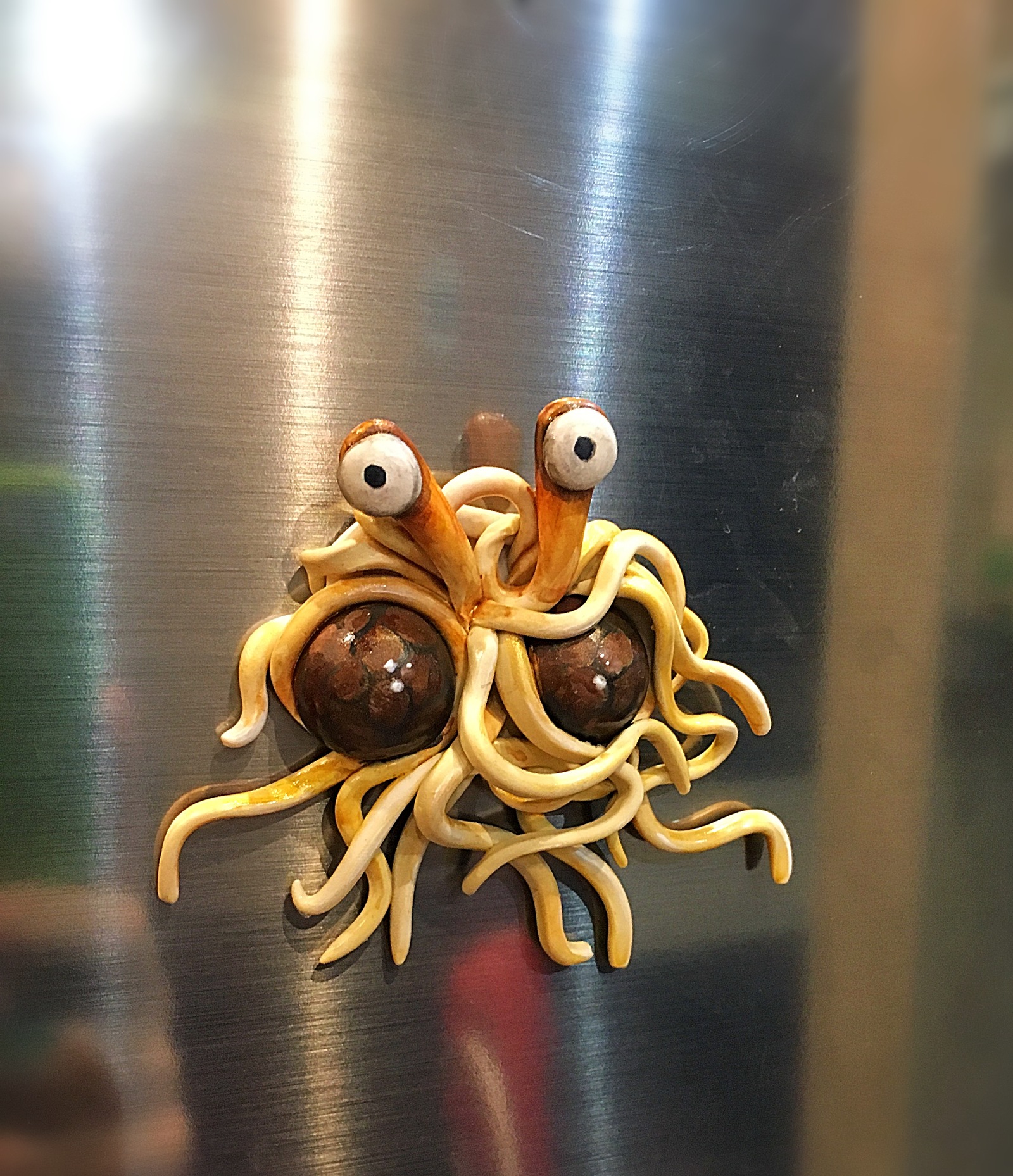 New family member! Or a gift for February 23. - Pastopharian, Magnet, February 23, Flying pasta monster