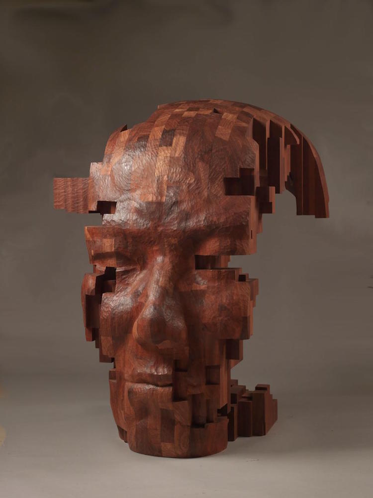 Pixel wood sculptures - Sculpture, , Longpost