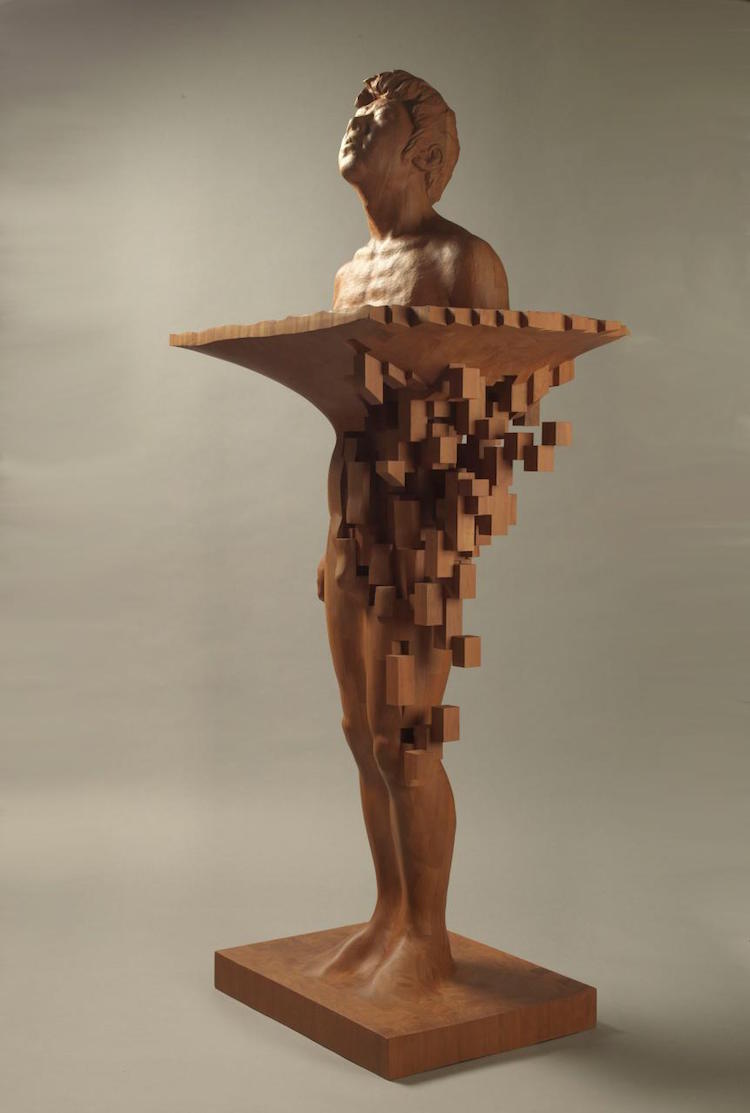 Pixel wood sculptures - Sculpture, , Longpost