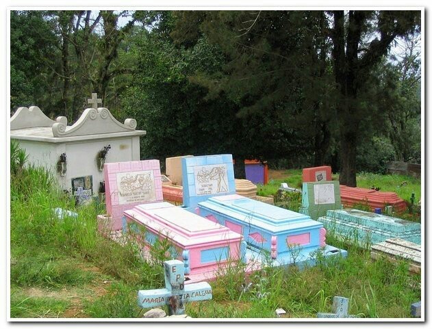 Colored Graves of Guatemala - Cemetery, Death, Guatemala, America, Longpost