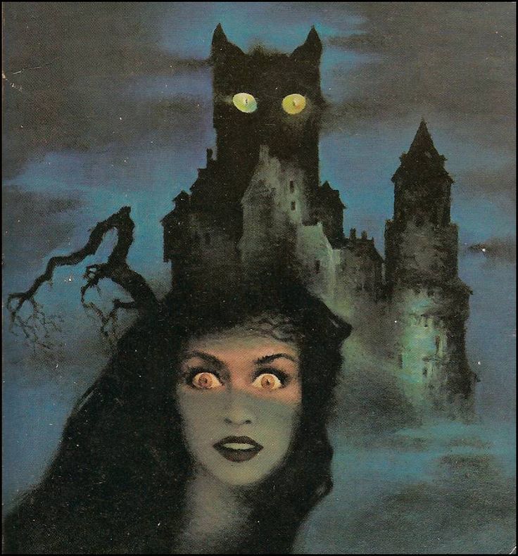 Witch castle. - Retro, cat, Lock, Witch, Sight