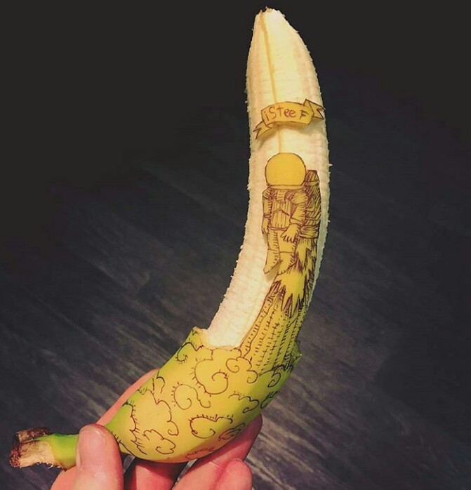 Art on a banana - Banana, Art, Art, The photo